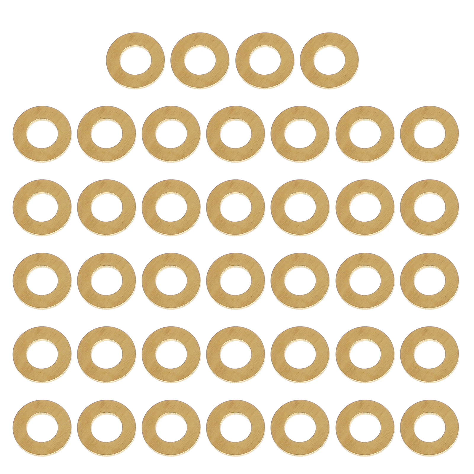 

Flat Ring Gaskets Brass Washer Fastener for Electrical Connections Bushing Metric Round Seal Golden Copper