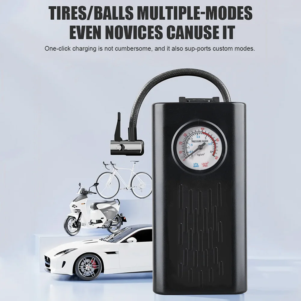 Compresseur d'air électrique, chargeur USB, gonfleur de pneus de moto, pompe de vélo Portable multifonctionnelle pour moto, vélo automobile