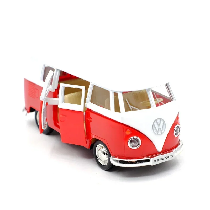 1:36 1963년형 VW T1 버스 클래식 시뮬레이션 합금 자동차 모형 다이캐스트 & 장난감 자동차 수집용 자동차 장난감 남자아이 생일 선물