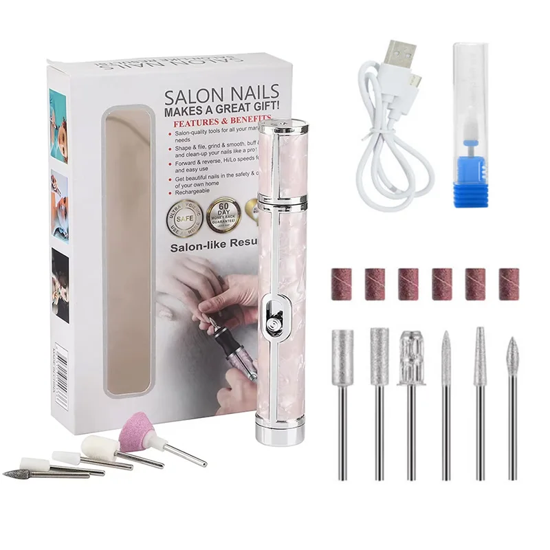 

Portable electric nail drill, rechargeable nail drill for household nail removal and dead skin polishing machine