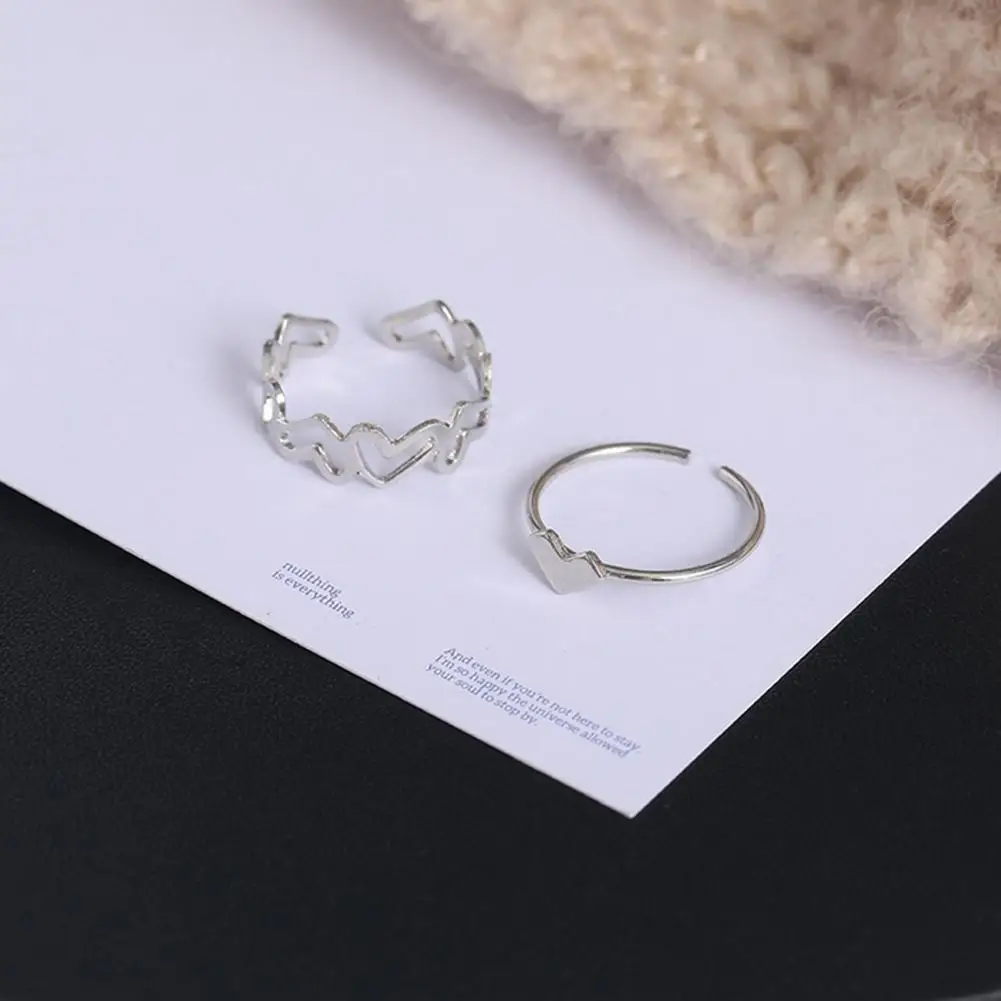 Party Ring Chic Ins Style Opening Ring Simple Finger Ring  Ins Style Adjustable Ring Birthday Gift