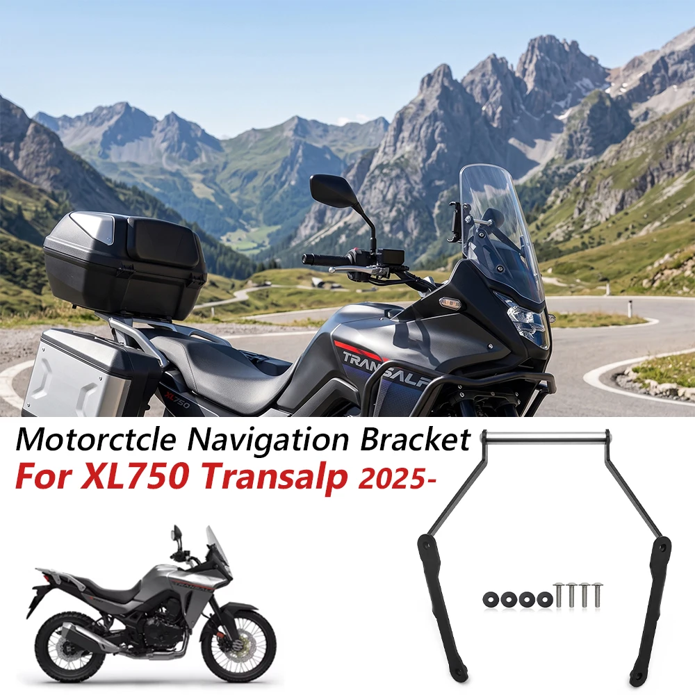 For Honda XL750 XL 750 Transalp 2025 2026 Motorcycles Navigation Bracket Fuselage Portal Mast Stand Band GPS support Accessories