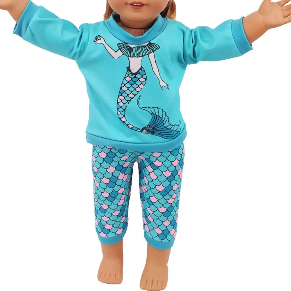 Fit 18Inch/43cm Speelhuis Poppenhuis Accessoires T-shirt Broek Poppenkleertjes Onderjurk Jarretel Broek