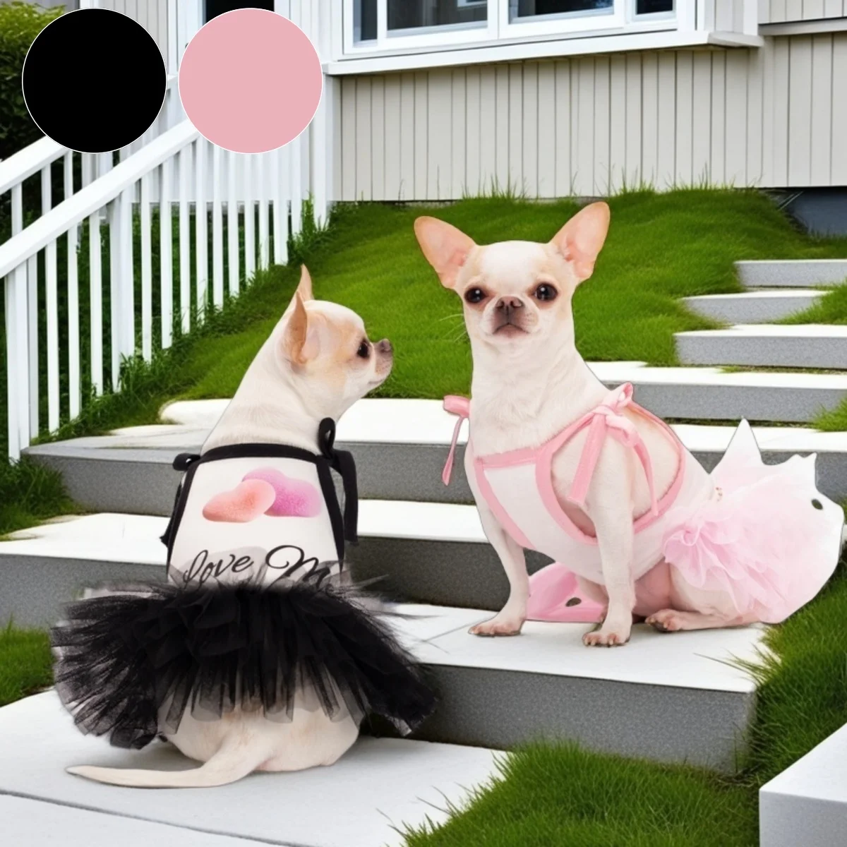 

1pcs Dog Dress Puppy Dress Dog Princess Dress Pompous Pompous Dress and Love Wedding Lace Dress Suitable for Small Dog Girl Cat