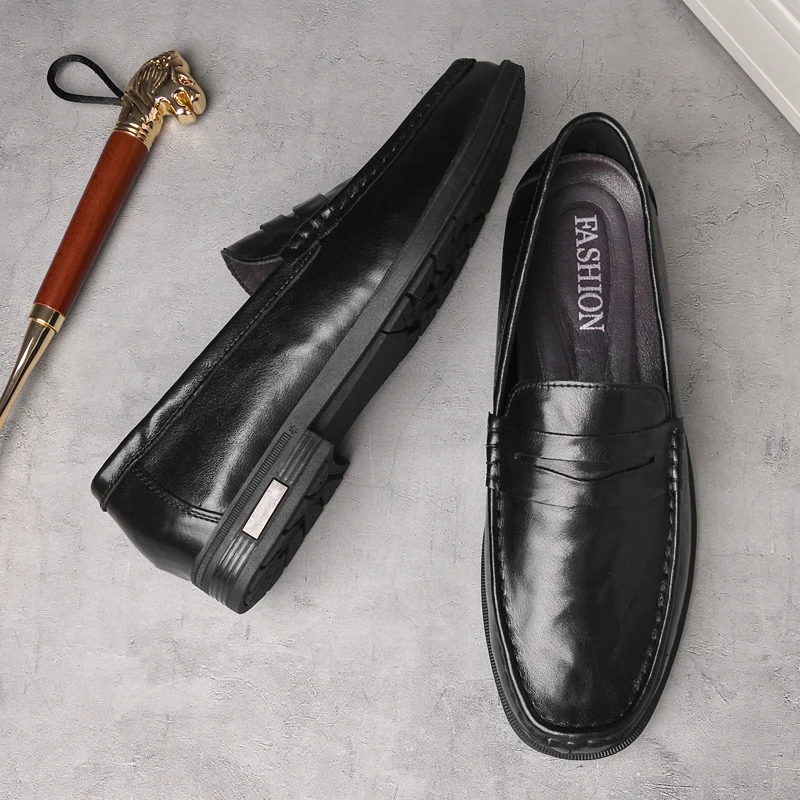 

Роскошные брендовые лоферы ручной работы Hombre, мужские деловые кожаные туфли на низком каблуке, высококачественные официальные свадебные туфли из натуральной кожи