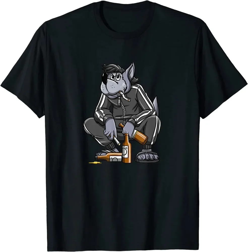 Russian Gopnik Russian Squat Wolf Russian T-ShirtHigh Quality 100%Cotton Short Sleeve