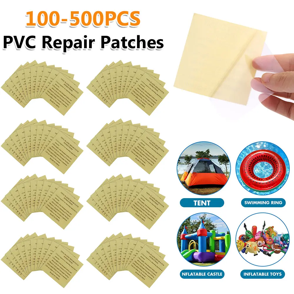 

100-500pcs Pool Repair Patch Waterproof Self-Adhesive Pool Liner Repairing Stickers