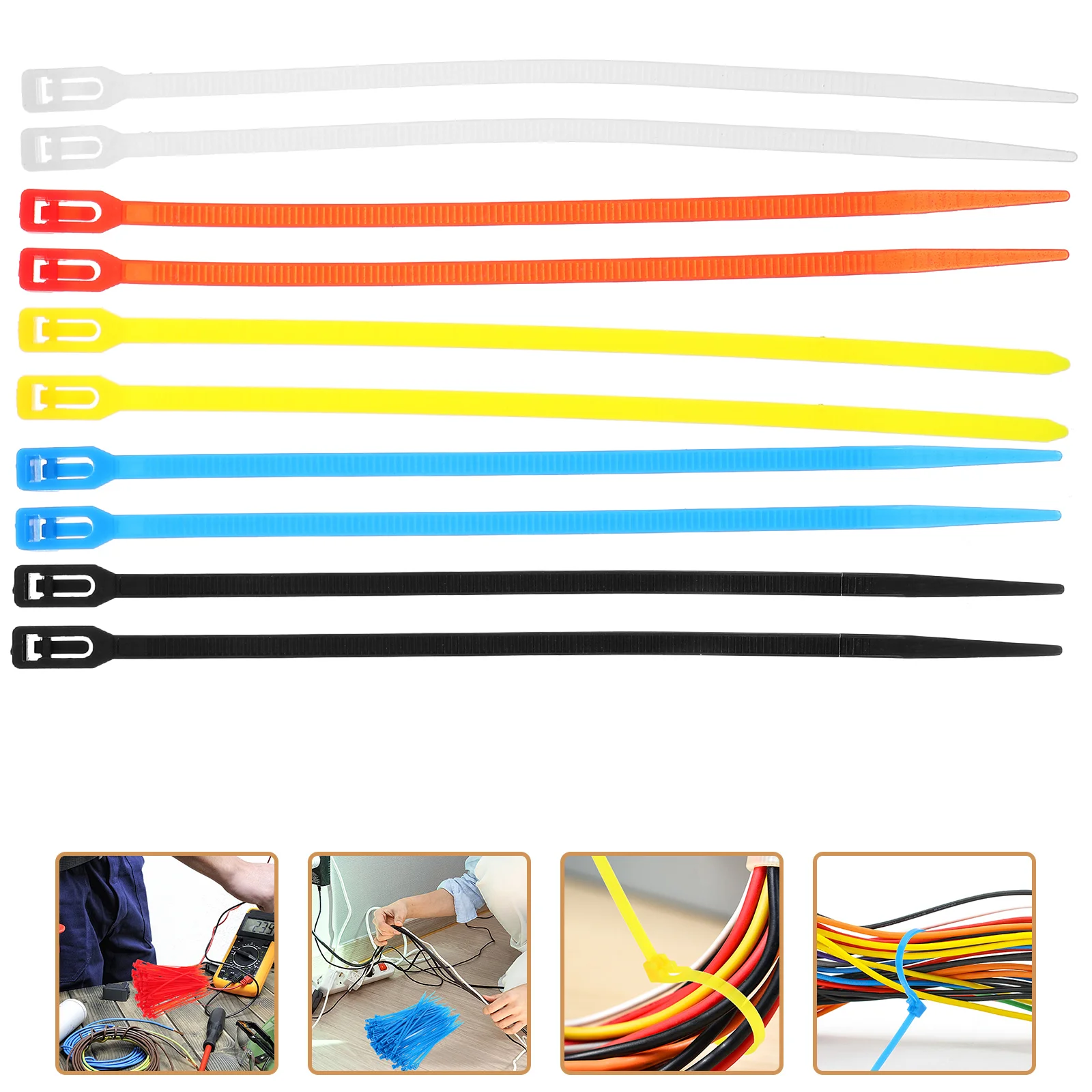 500pcs Self-locking Cable Ties Reusable Cable Ties Multi-purpose Zip Ties reusable zip ties wire ties reusable twist