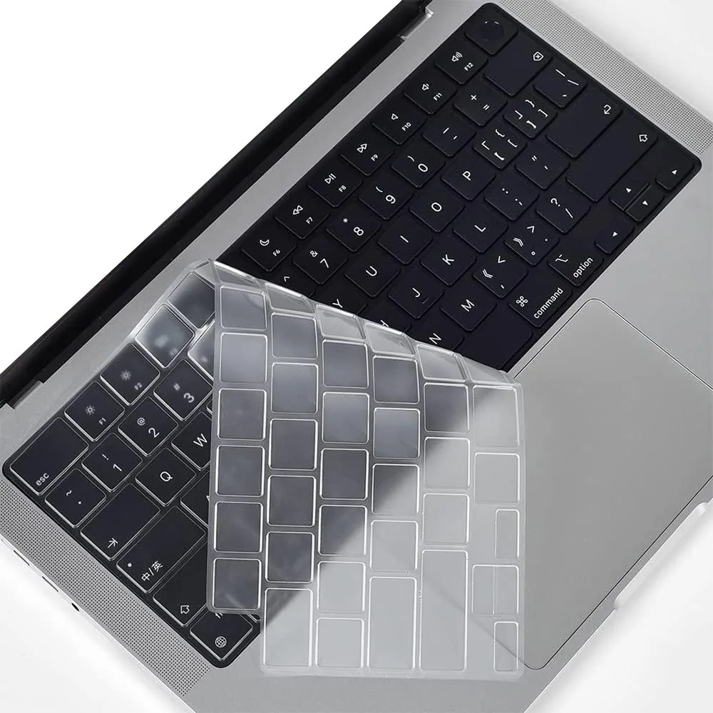 Ultra Thin Clear TPU Keyboard Cover for MacBook Air13.6/13 M4 M3 Pro13-16 EU US Layout Dustproof Waterproof Backlight Compatible