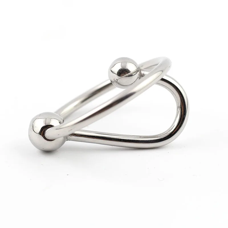 Urethral Plug With Glans Rings Sex Toys For Men Trap Your Cock Head In Ruthless Stainless Steel Sound Stopper Cathreter Dilator