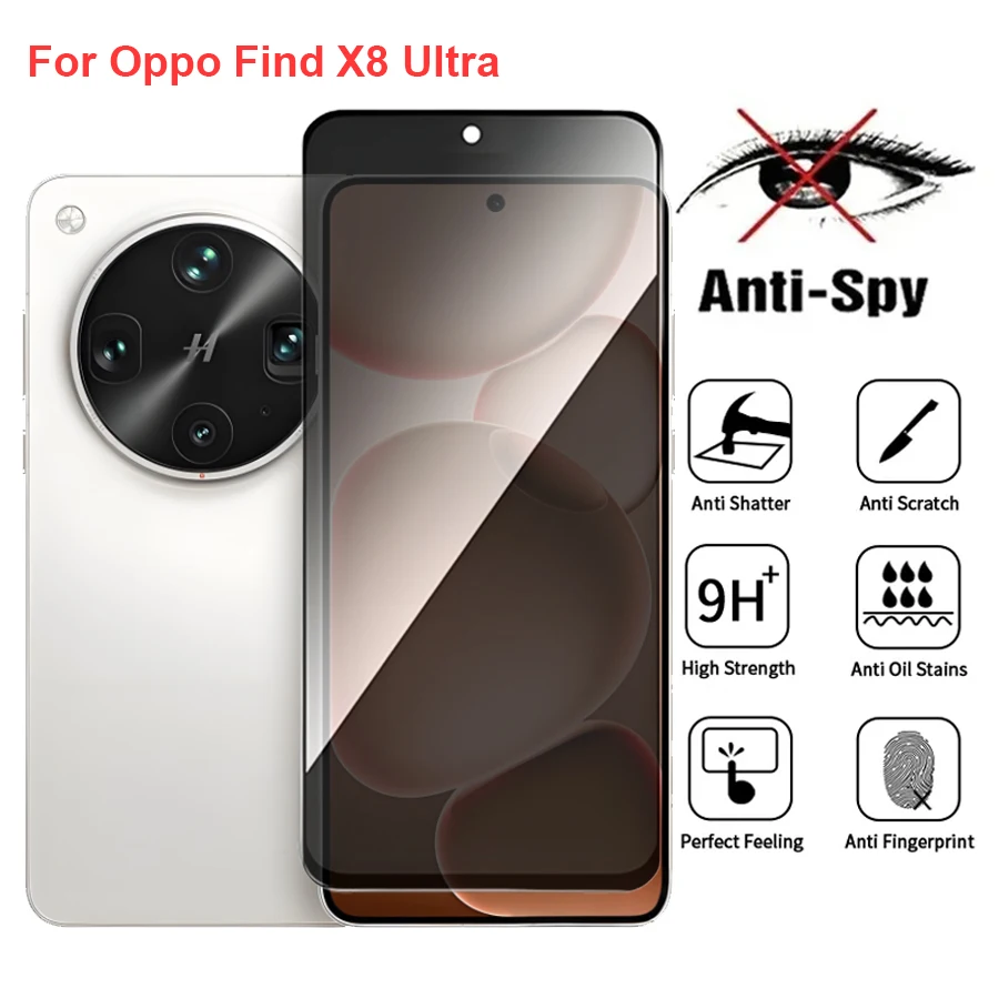 

Для Oppo Find X8 Ultra антишпионская защитная пленка из закаленного стекла, совместимая с FindX8 Ultra, полное покрытие, пленка для телефона