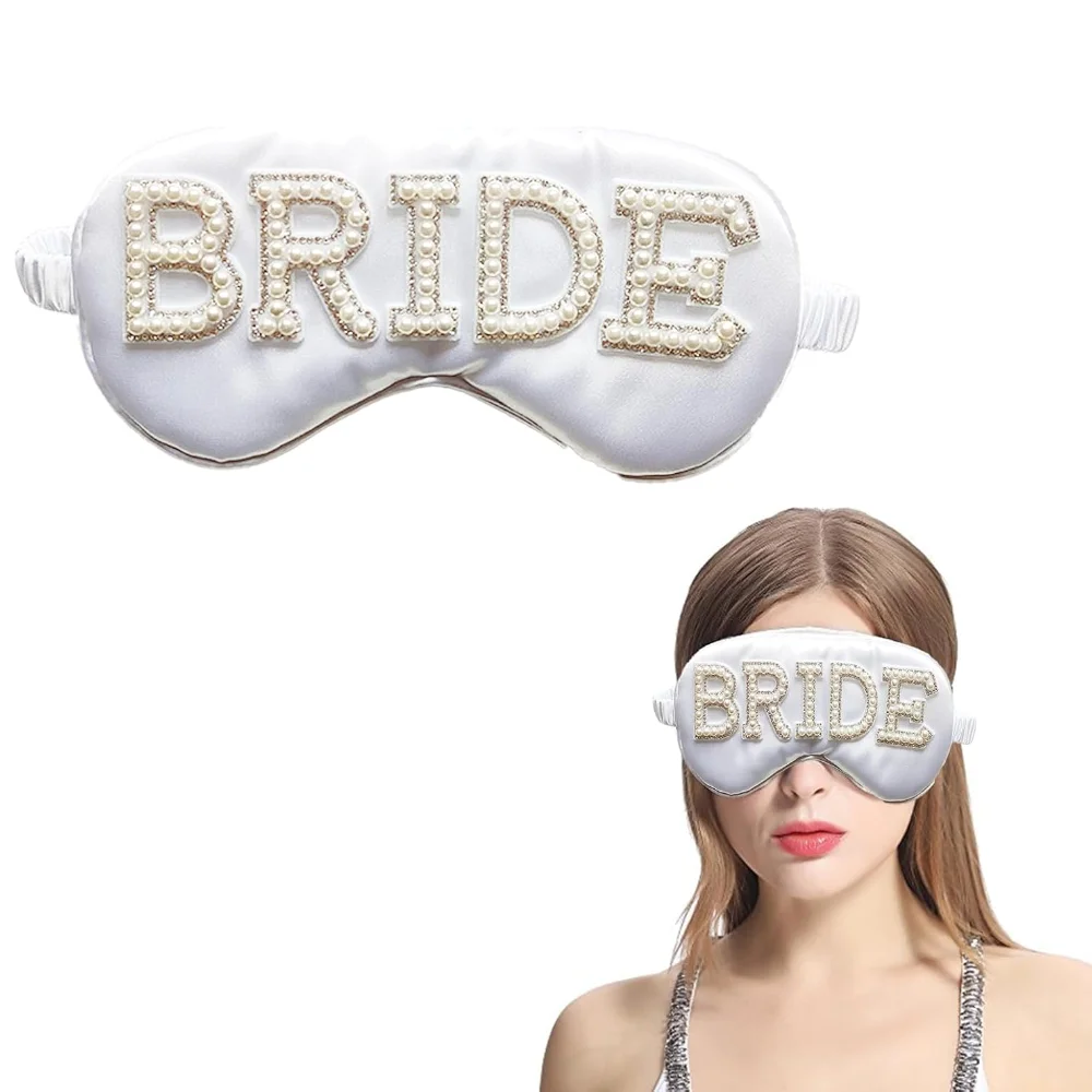 Augenmaske für die Braut zum Hochzeitstag, Brautjungfernparty-Zubehör, Brautparty-Dekoration, Geschenk für Brautjungfern – Detail 2