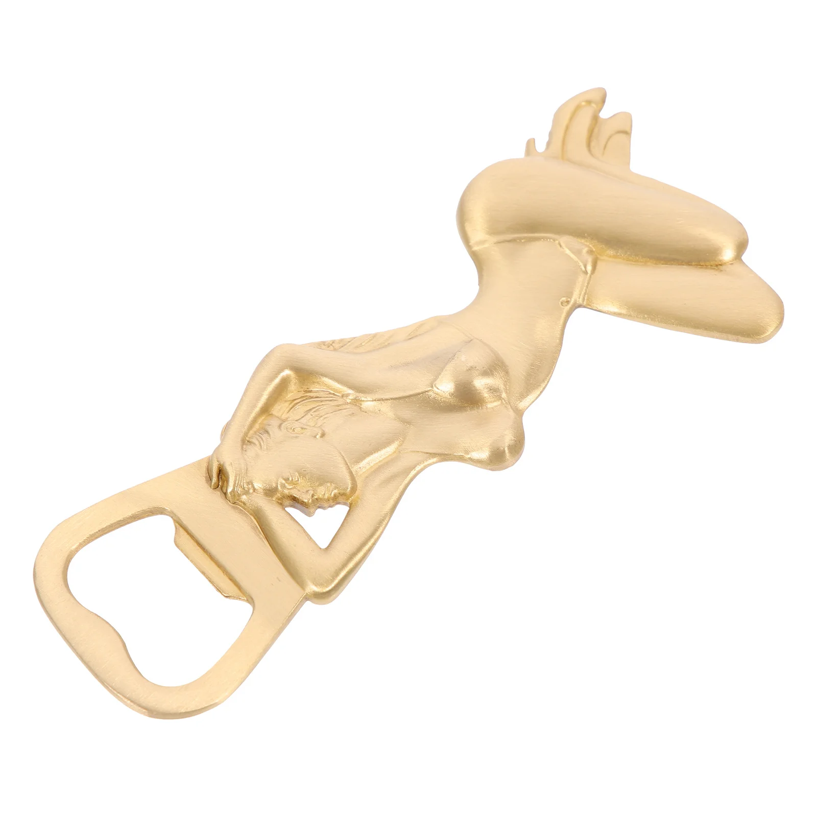 

Brass Retro Bottle Opener Beauty Shaped Metal Beer Opener for Home Bar Ktv Dorm Effective Beer Bottle Lid Remover