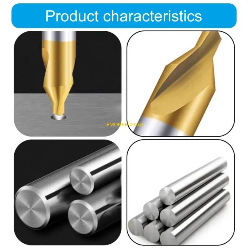 M4YC 7Pcs Center Drill Bits Set High Speed Steel Center Drill Bits Lathe Mill Combined Centering Drills Bit Countersink