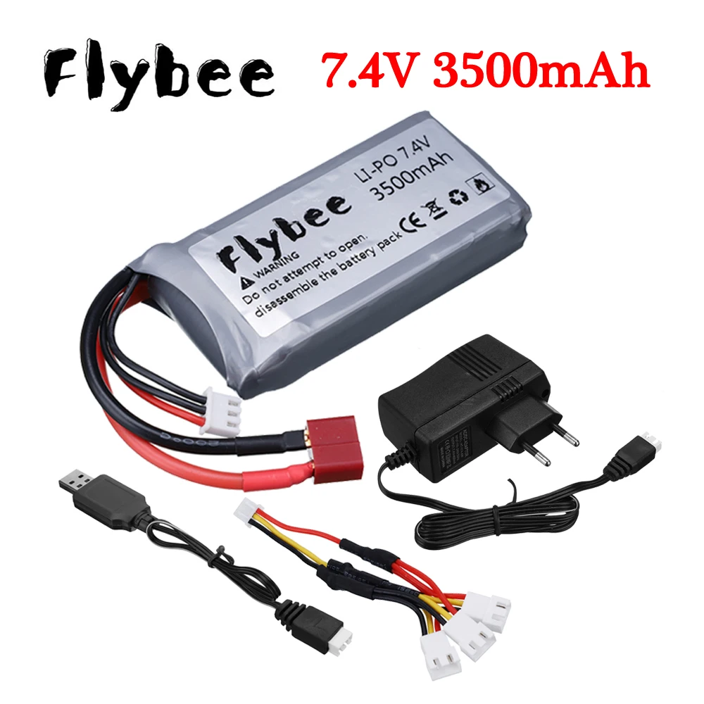 Upgrade RC Car Lipo Battery 7.4V 3500mAh Max 60C For Wltoys 144001 12428 12423 RC Car Parts 2s 7.4v Battery for feiyue 03 Q39