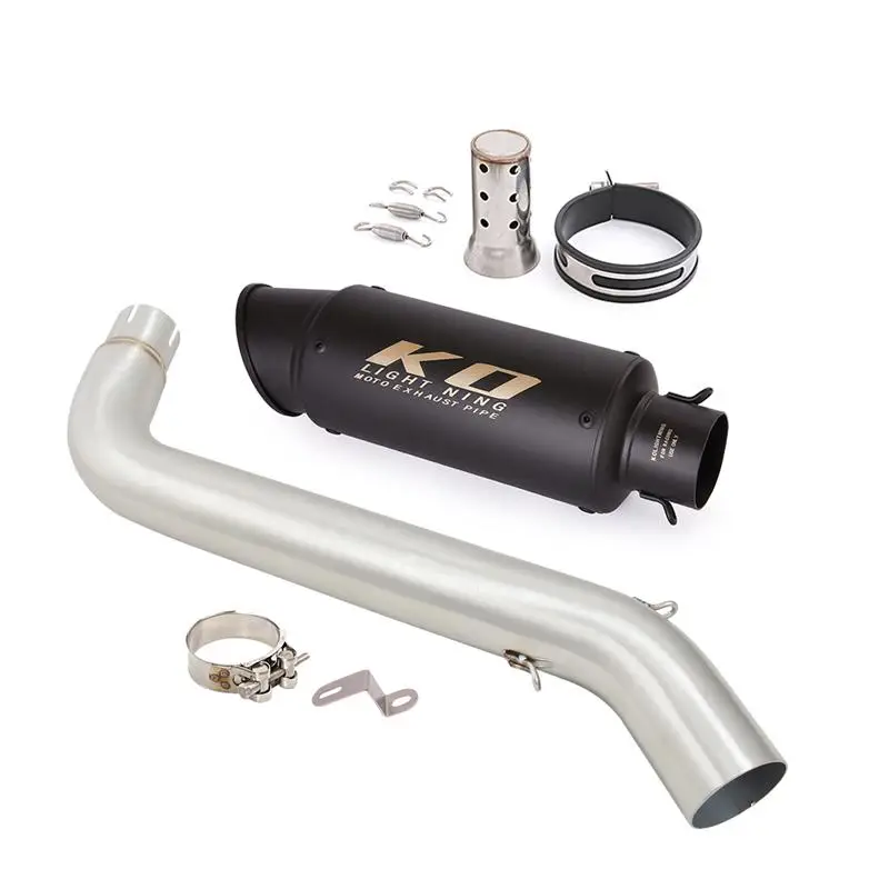 Per VOGE DS525X DS-525X 2023 2024 sistema di scarico moto Mid Link Pipe Slip On 51mm silenziatore silenziatore acciaio inossidabile