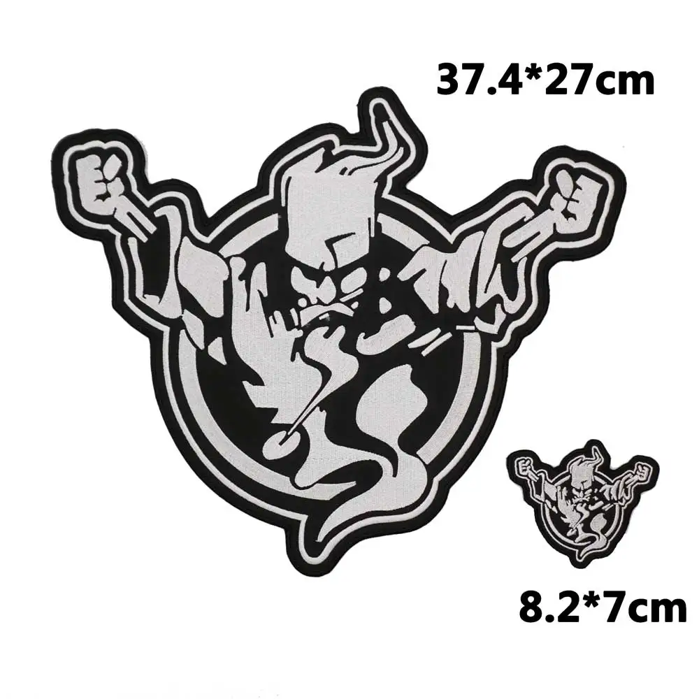 handsome Embroidered large Patch Applique Sewing and iron Hip Hop punk biker Band Rock Clothes Essential item