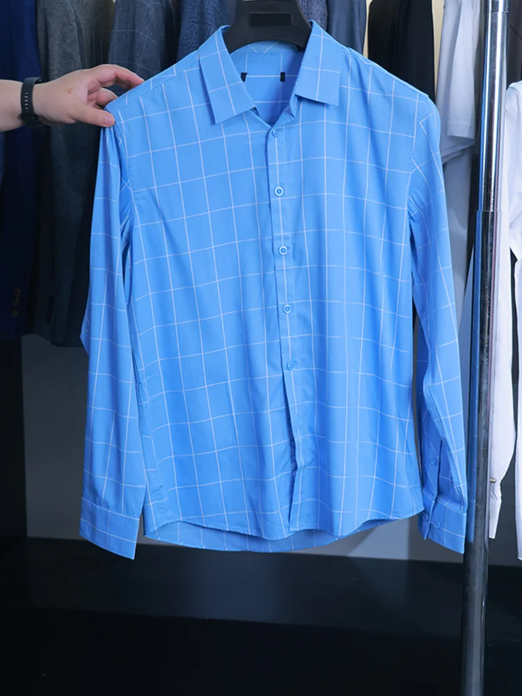 

Homesick Men's Casual Plaid Long Sleeve Shirt Spring Autumn Simple Fashion Versatile Standard Fit Youth Trend Spring