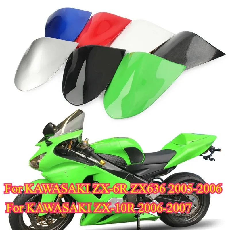

Motorcycle Rear Pillion Passenger Cowl Seat Back ABS Plastic Cover Fairing Parts for Kawasaki Ninja ZX6R 2005 2006 ZX10R 06-2007