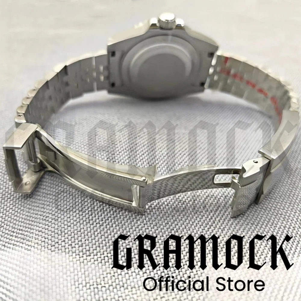 Gramock 40mm Stainless Steel Case With Sapphire Glass Pink Purple Green Luminous Date Window Dial NH35 waterproof watch for men