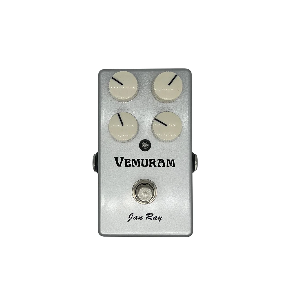 Pedais Lyr Ly Rock, Pedais de Guitarra, Pedal de Efeito Overdrive Vemuram, Pedal de Efeito Clássico para Guitarra, Prata, True Bypass