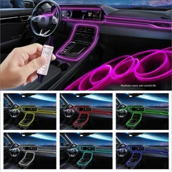 Neon light LED car indoor environment light strip kit accessories remote control car RGB decorative lights