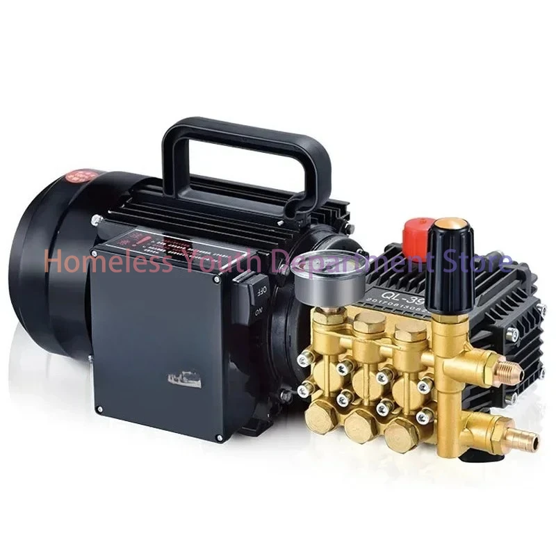 brass plated triplex plunger pump househol washing machine high pressure washer car wash 1.6-1.8KW 80-100bar 10LPM