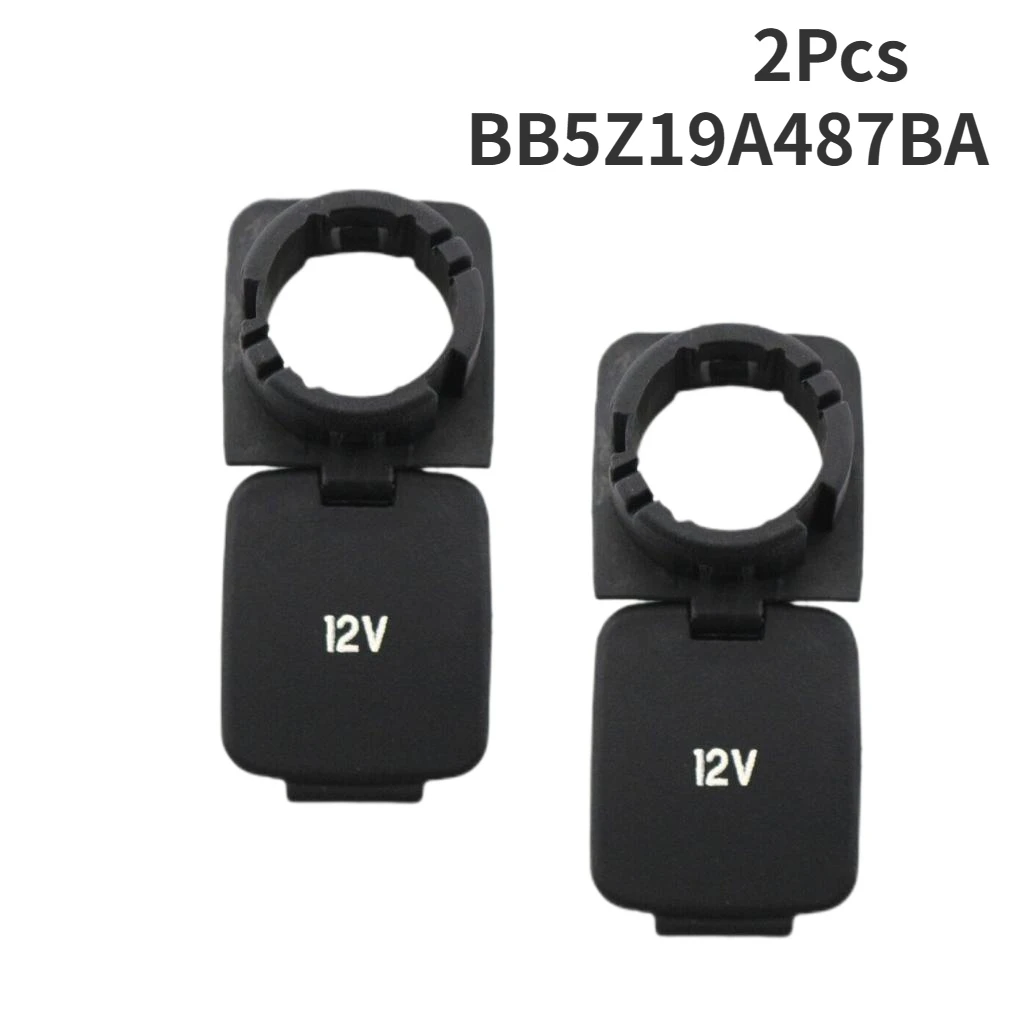 2Pc BB5Z19A487BA Car Power Socket Lighter Cigarette Cover Outlet Cap For Ford F250 F350 F450 F550 Lincoln Mark MKC Navigator