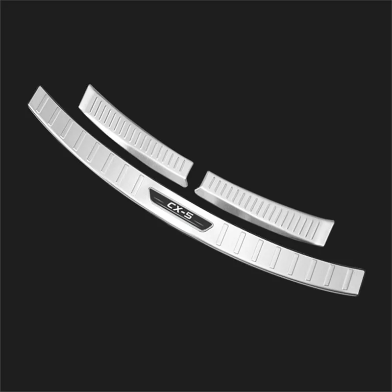 

Car Styling Stickers For Mazda Cx-5 2017-2019-2024 Rear Trunk Bumper Protector Rear Scuff Plate Rear Door Sill car assecories