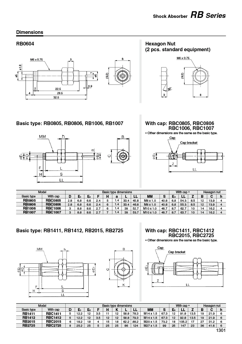 RB RBC Hydraulischer Stoßdämpfer Pneumatischer Öldruck-Dämpfer Puffer für Industrielle Automatisierungsanlagen RB0604 RBC1210 – Detail 5
