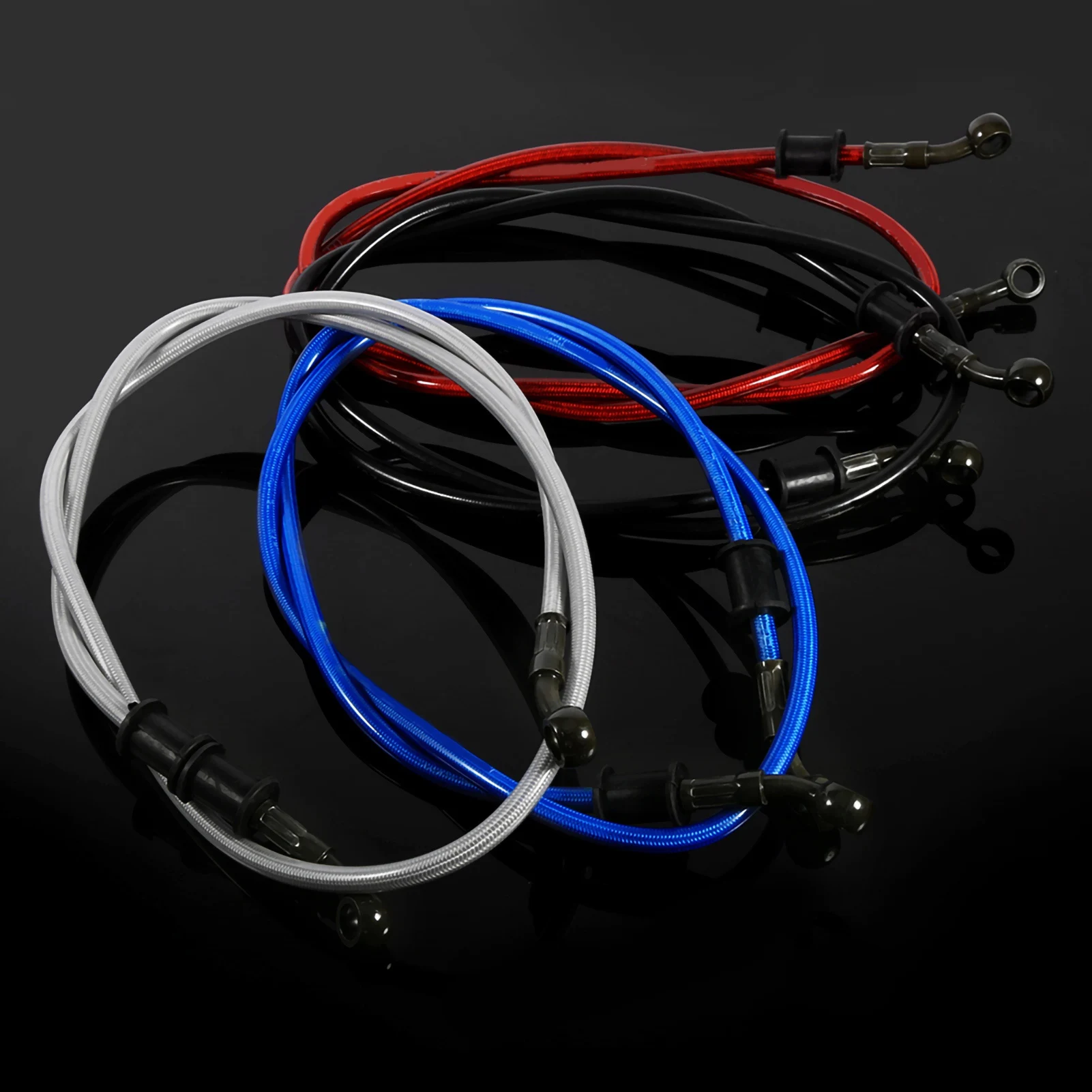 Brake Line Pipe Line Pipe 50cm ‑ 120cm Motorcycle Braided Steel Brake  Oil Hose Line Pipe Colorful