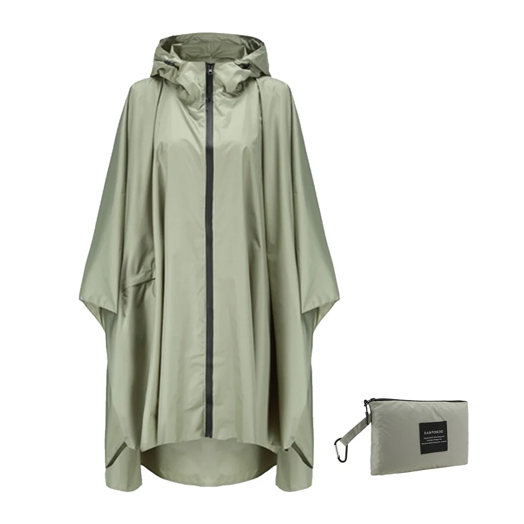 

Women Men Light Thin Rain Coat Adults Raincoat Breathable Polyester Waterproof Rainwear Hiking Traveling Folding Raincoat Cloak
