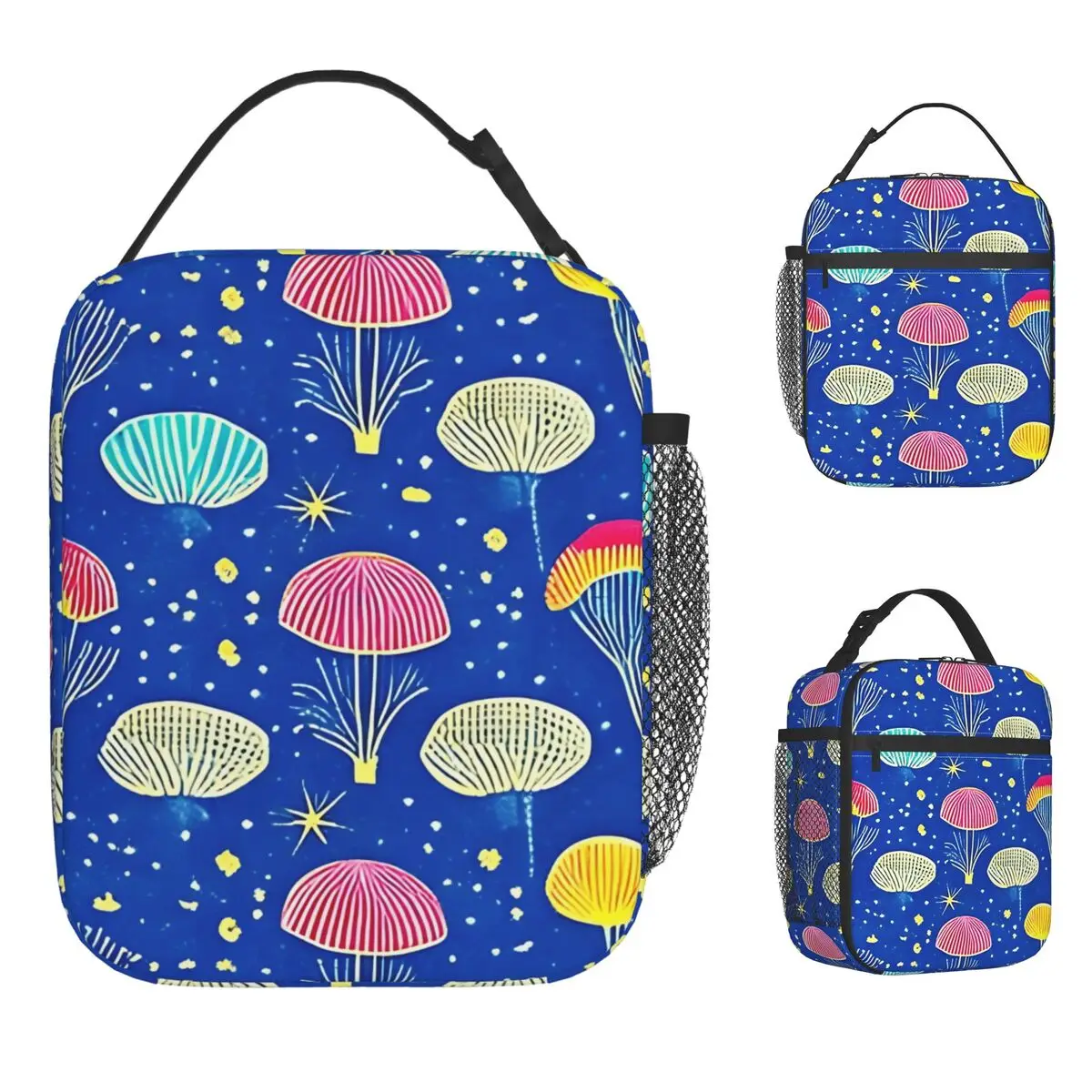 

Luminescent Rainbow Jellyfish Lunch Bag Unisex Print Lunch Box Leisure School Cooler Convenient Waterproof Thermal Lunch Bags