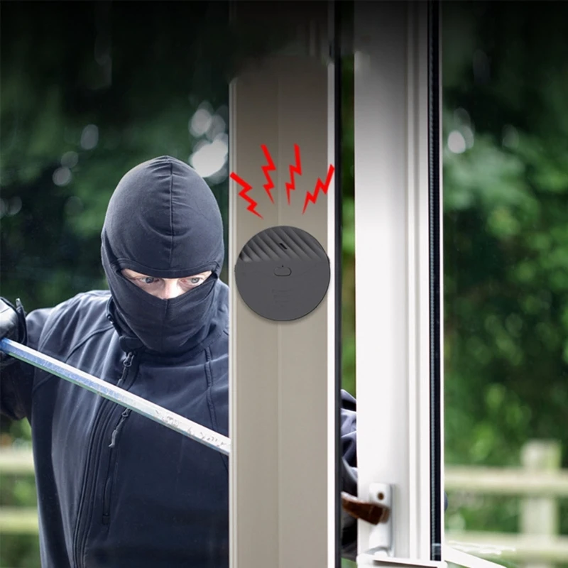 130dB Window Glass Break Vibration Alerts with Adjustable Sensitivity