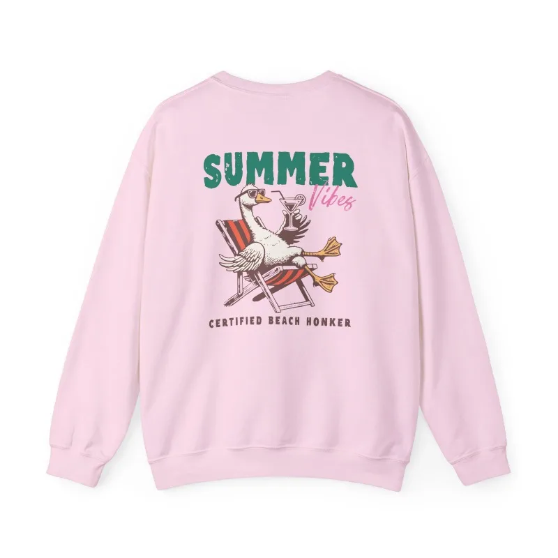 سخيفة أوزة البلوز الصيف | سترة بغطاء للرأس هدية ممتعة للجنسين من Beach Vibes بياقة دائرية وأكمام طويلة، ملابس علوية مريحة وناعمة #1