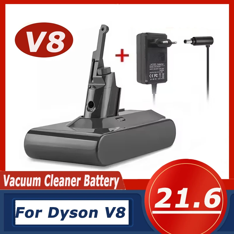 21.6V 6.8Ah-12.8Ah Lithium-ion Rechargeable Battery for Dyson V8 Absolute Cordless Handheld Vacuum Cleaner