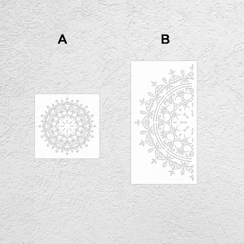 40cm - 80cm Stencils Wall Stencil Mandala Large Painting For Extra Walls Brick Huge Giant Mandala Henna Round Flower Lotus S305