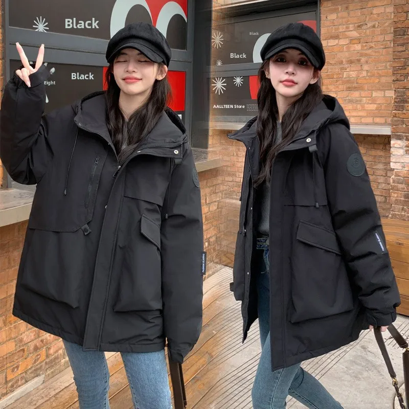 

Женская короткая хлопковая куртка 2024: Новинка ранней весны, ветрозащитная, для активного отдыха, повседневная, модная, теплая женская куртка