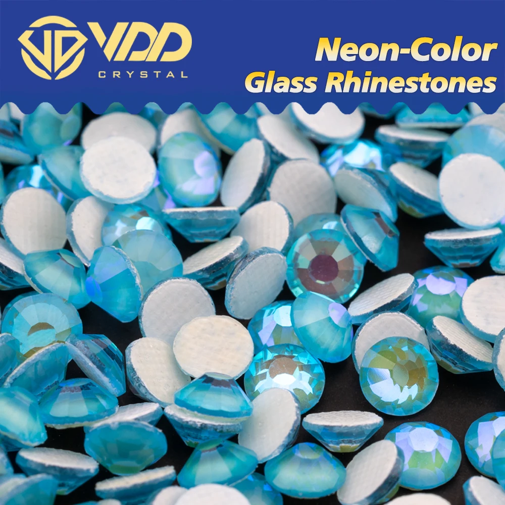 VDD 382 D.H Blue SS6-SS30 Hot-Fix Glass Rhinestones Crystal Flatback Strass Stones For Wedding Dress DIY Crafts Accessories