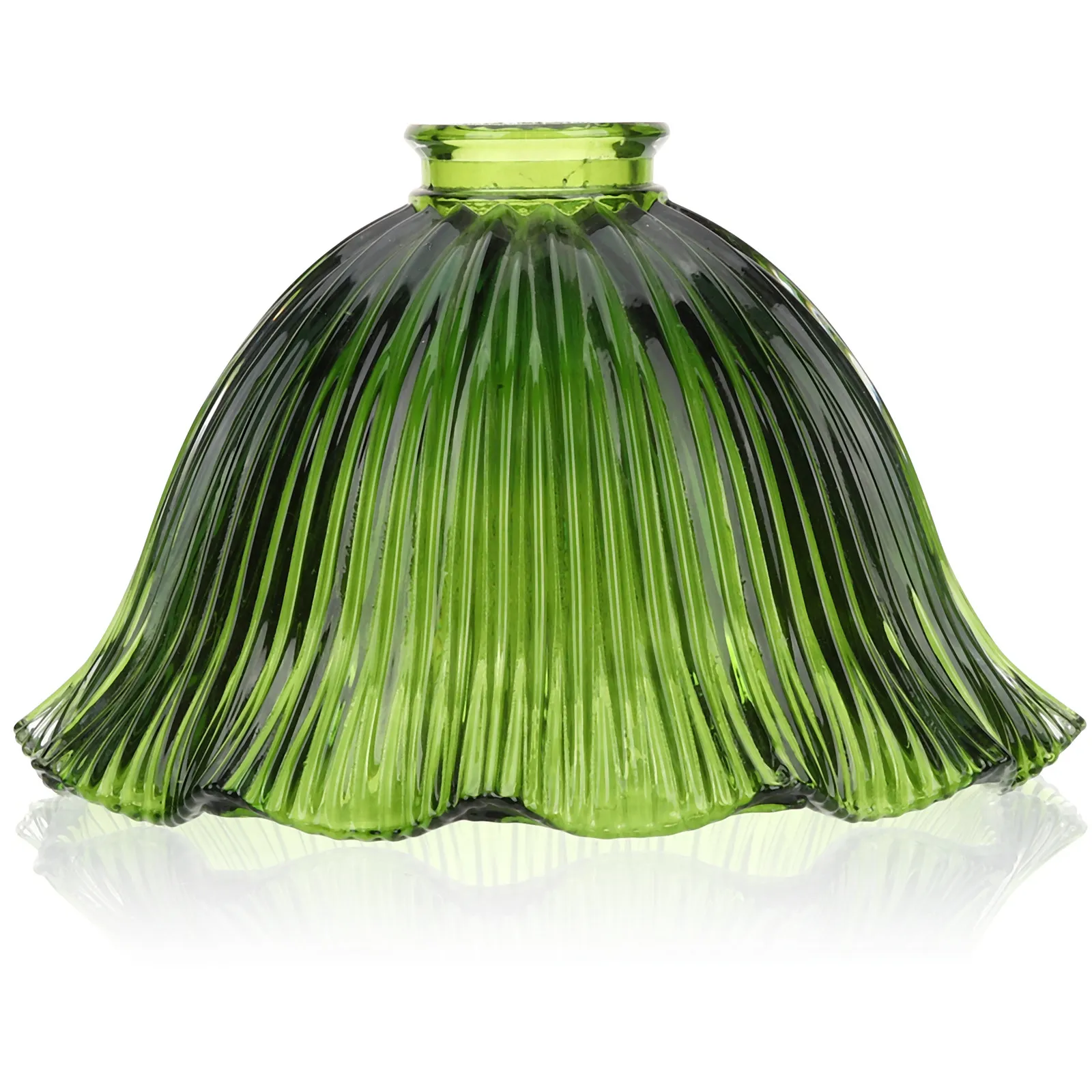 Dark Green Glass Lamp Shade Vintage Pendant Ceiling Light Cover Decorative Lampshade for Indoor Bedroom Floor Wall Sconce
