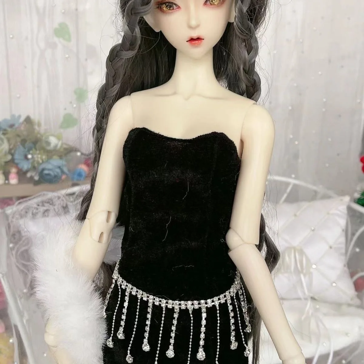 Doll clothes 1/3 Yeluoli Debisheng dress 1/4 BJD MSD skirt free shipping