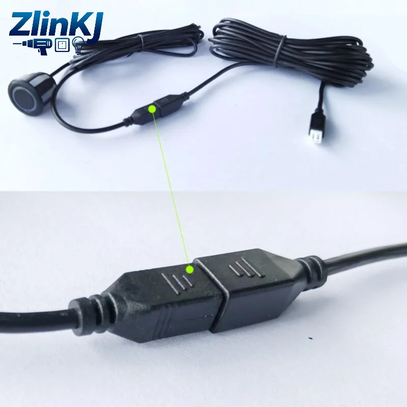 2 Pin Vehicle Reverse Parking Sensor Extension Cable Waterproof 2M 4.5M Long Lasting Wire for Car Backup System Replacement