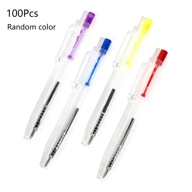 100Pcs Simple Pens Ballpoint Pens Sets Colorful Pen Writing Ballpoint Pens Fun School Office Stationary Supplies