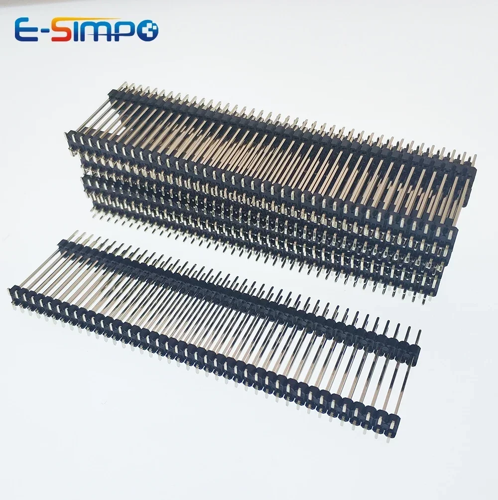 2.54mm SMT Double Row Board Spacer L30mm 2x15/25/40P Surface Mount Breakable Dual Plastic Gold PCB Male Pin Header Connector