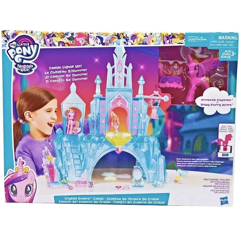 

Hasbro My Little Pony Equestria Crystal Empire Castle Model Light Up Princess Cadance Baby Flurry Heart Girl Toy Christmas Gift