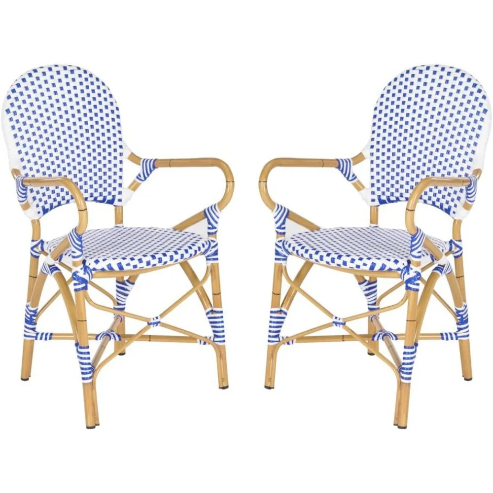 

Home Collection Hooper Blue & White Indoor-Outdoor Stacking Arm Chair