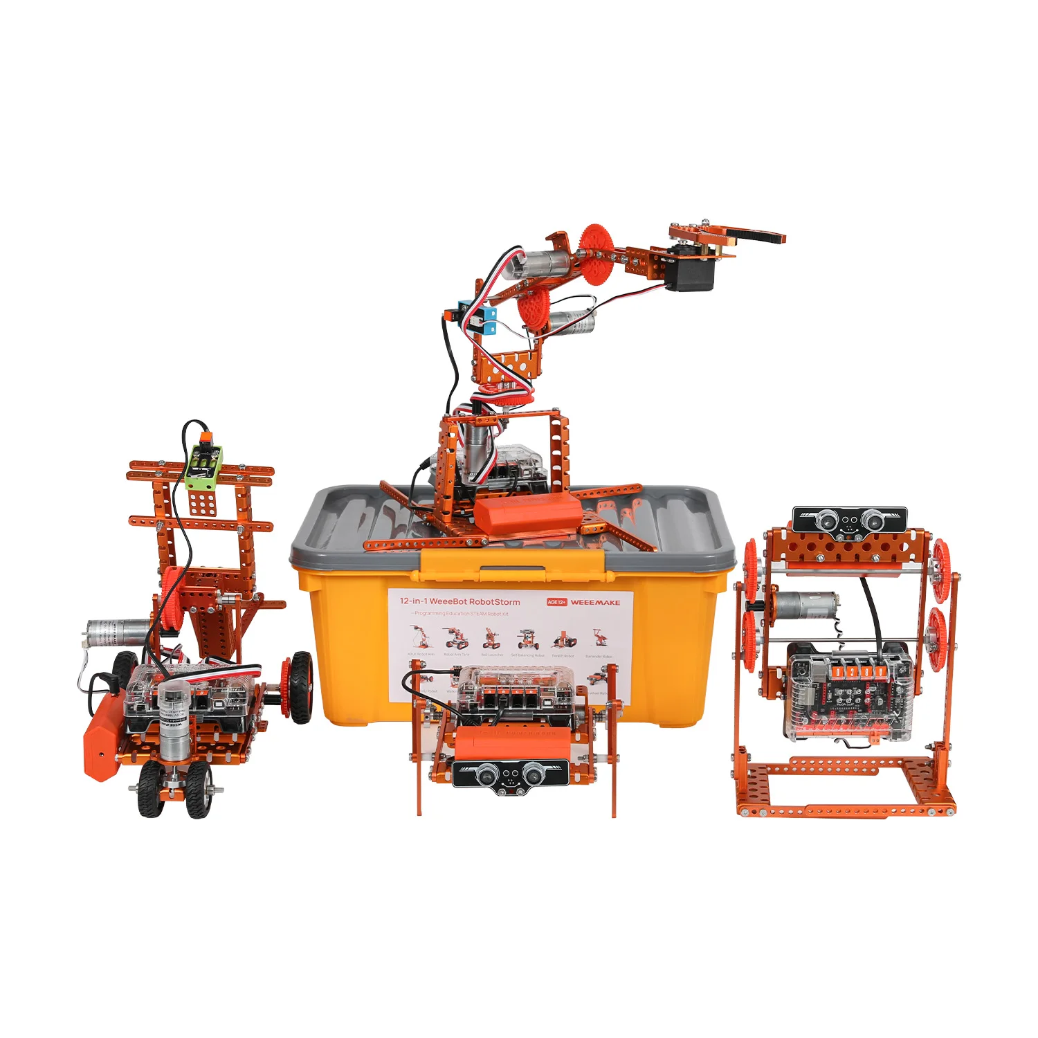 Weeemake Educational Equipment Learning Kit Student Smart Atmega328p 12 In1 Stem Coding Programmable Robot Arm Kit Esp32