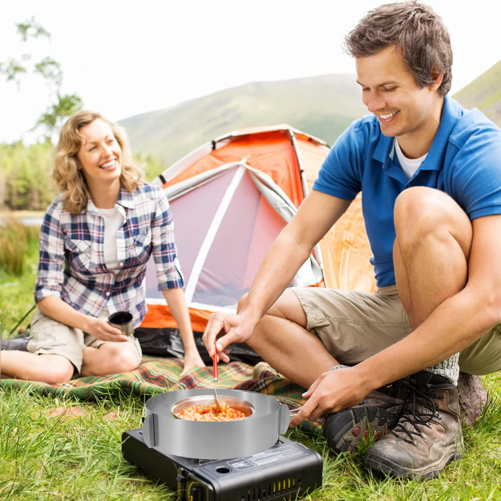 

Pot Stove Windshield 30x26cm Heat Insulation Cover Windproof Baffle for Camping Outdoor Cooking Stove Protection