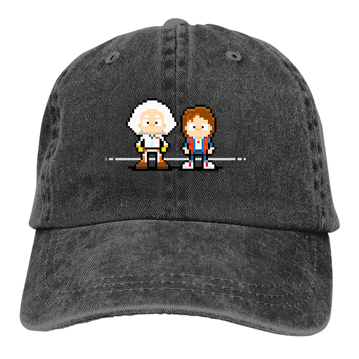 Doc Brown Pixel Design Baseball Cap Men Hats Women Visor Protection Snapback Back to the Future Film Caps