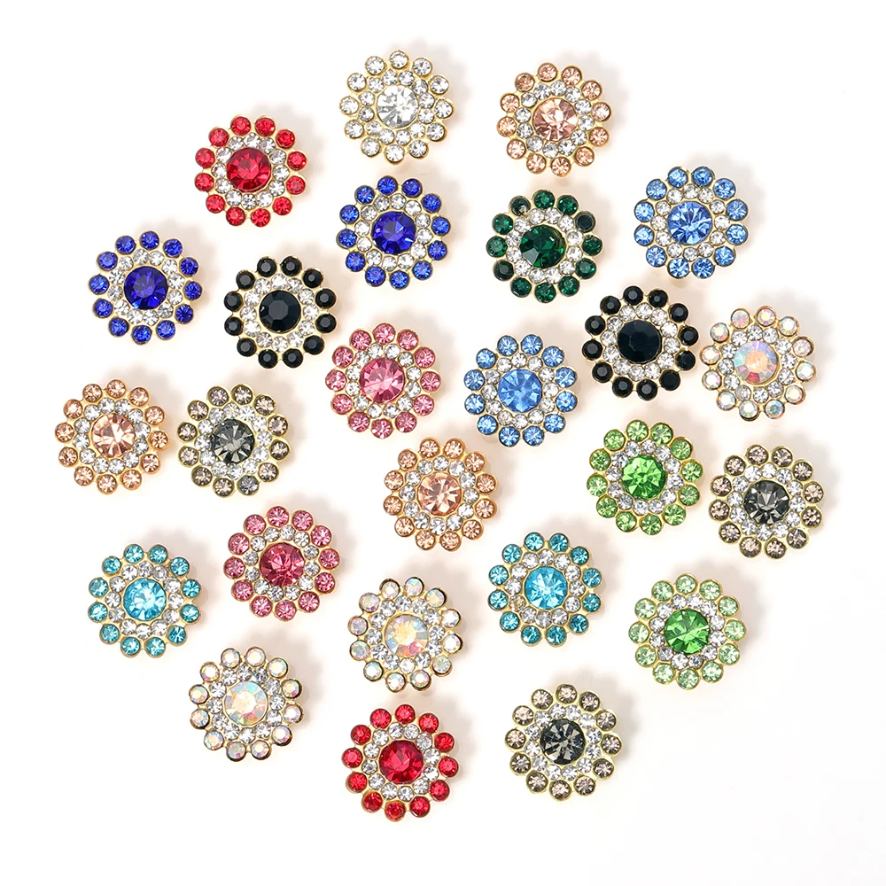 50pcs Crystal Claw Rhinestone Flatback Sewing Cabochons Bezel Beads for Jewelry Making DIY Needlework Bows